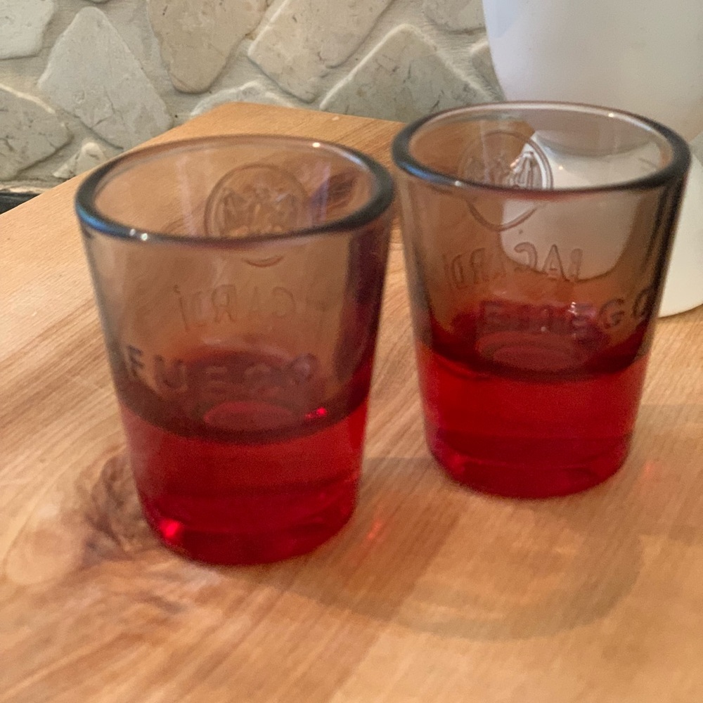 BACARDI | Set of 2 | Feugo Red Shot Glasses